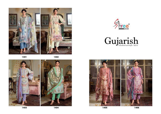 Gujarish Vol 14 By Shree Embroidery Cotton Pakistani Dress Material Wholesale Shop In Surat